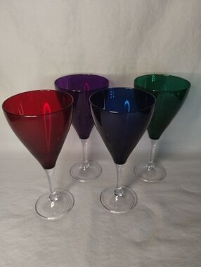 Tupperware Sheerly Elegant Jeweltone Goblets - Set Of 4
